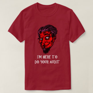 Lönsamt skattetema Djävulen Ansikte Audit Hells Hu T Shirt