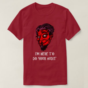 Lönsamt skattetema Djävulen Ansikte Audit Hells T Shirt