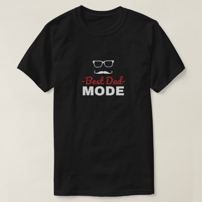Lönsamt &svartvit bästa pappa-läge t shirt (Design framsida)