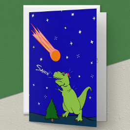 Lönsamt T-Rex-dosinosaurierassteroid-Helgdag-kort Helgkort