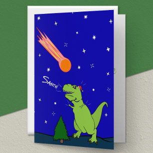 Lönsamt T-Rex-dosinosaurierassteroid-Helgdag-kort Helgkort