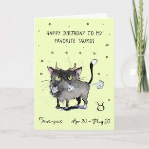 Lönsamt Taurus-kort Zodiac Cat Stjärntecken horosc Kort