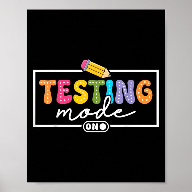 Lönsamt testläge på testdag Motivational Tea Poster (Framsidan)
