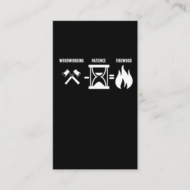 Lönsamt träarbetsoffert Skogsarbetare Joke Firewoo Visitkort (Framsida)