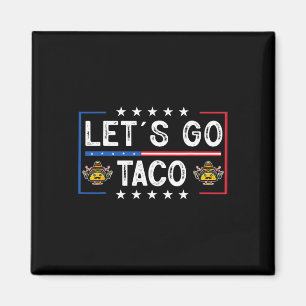 Lönsamt Trendig Retro Låt oss Go Taco Magnet