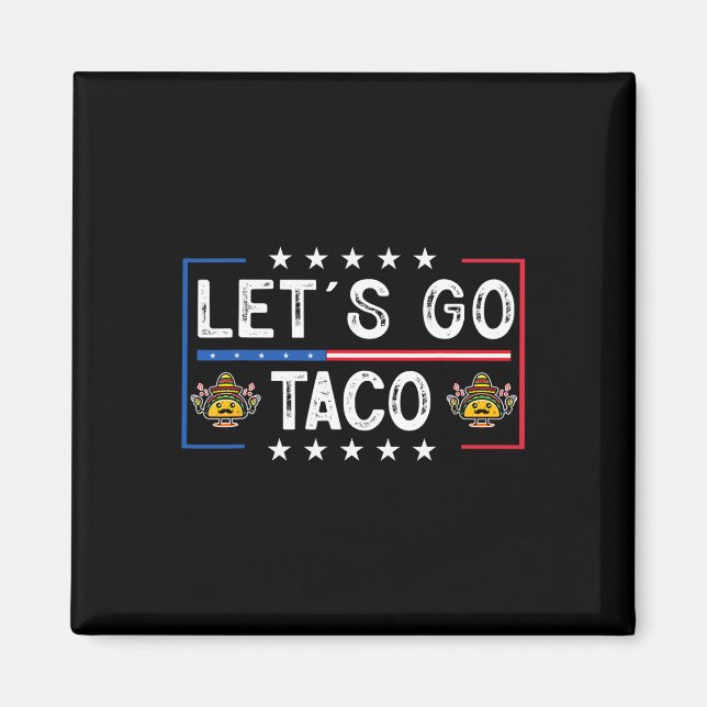 Lönsamt Trendig Retro Låt oss Go Taco Magnet (Framsidan)