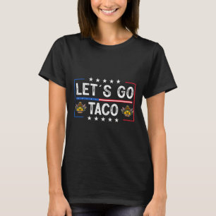 Lönsamt Trendig Retro Låt oss Go Taco T Shirt