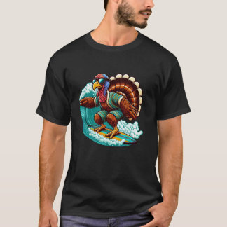 Lönsamt Turkiet Surfer Thanksgiving Surfing Womens T Shirt