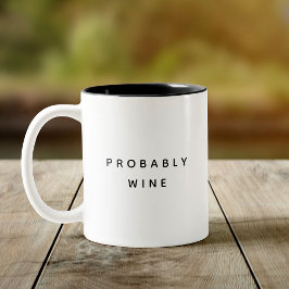 Lönsamt Vin Trendig Typografi - minimalistisk Två-Tonad Mugg