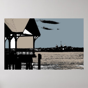 Lonsdale Quays vattenfront Poster
