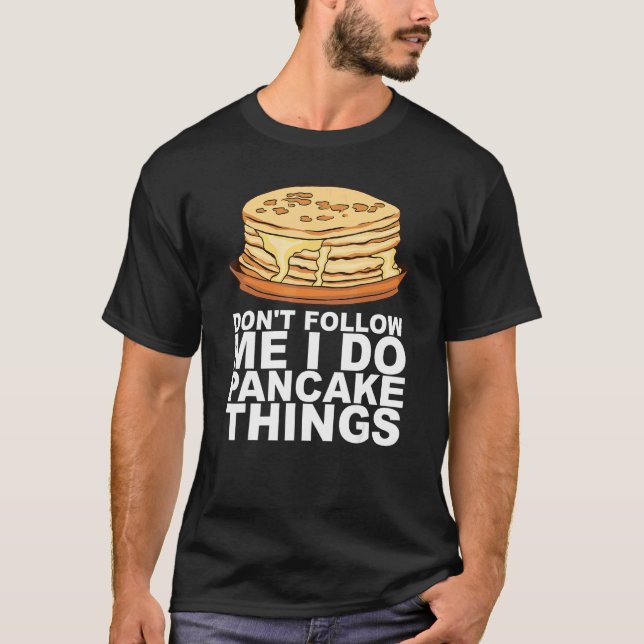 Lönsirapspannkaksfrukostdesign för en pannkaka t shirt (Framsida)