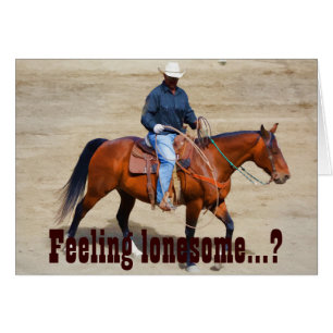 Lonsome Cowboy och Hans Horse Hälsningskort