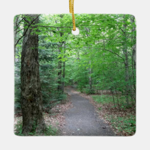 Lonsome Sjö Trail in New Hampshire Julgransprydnad Keramik