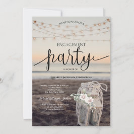 Lönster,Sträng Ljus,Blommor,Beach-Förlovning Inbjudningar