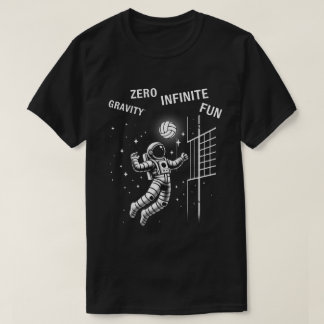 Lönteliga volleybollspelare i astronaut kostym t shirt