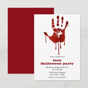 Loody-hand halloween fest inbjudan