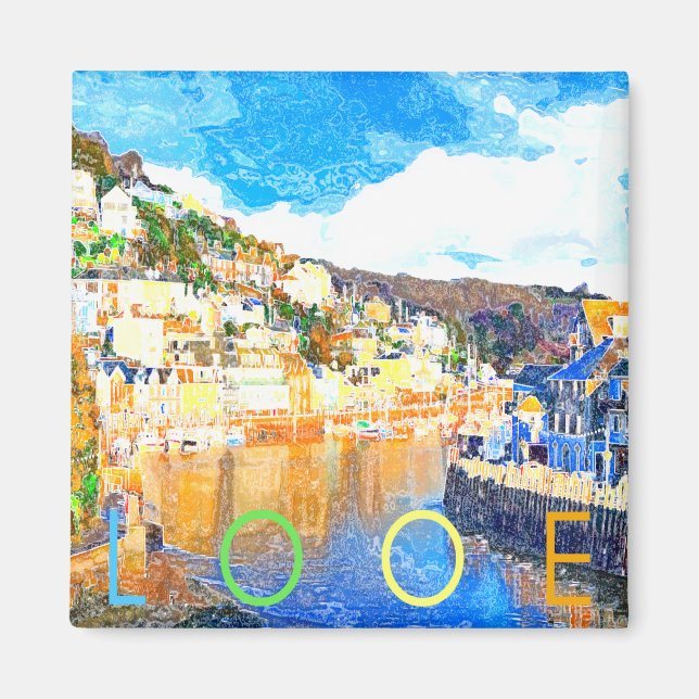 Looe - Cornwall UK Magnet (Framsidan)