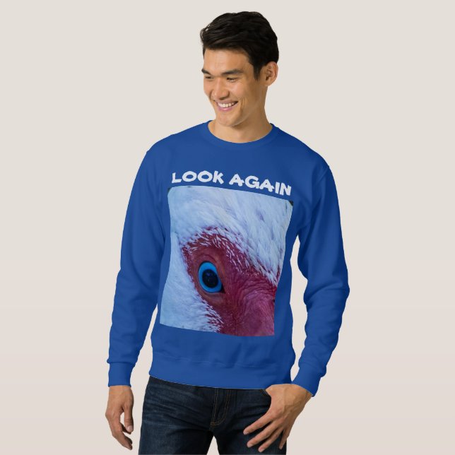 Look Again Basic Tröja för Herrar Lång Ärmad Tröja (Hel framsida)