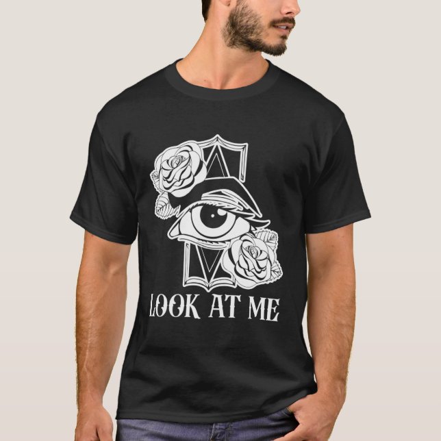 Look At Me Get Distract Illusions Tricks Optical T Shirt (Framsida)