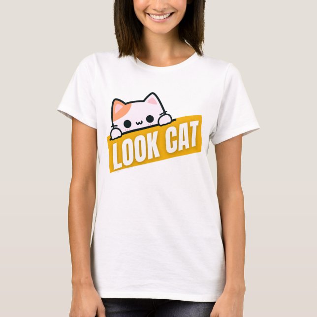 Look Cat T Shirt (Framsida)