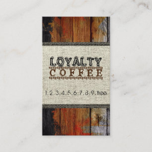 Look för Burlap för lojalitetkaffestansmaskin Wo Lojalitetskort