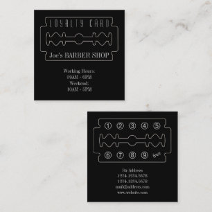 Look för elegans för barberarelojalitetkort lojalitetskort