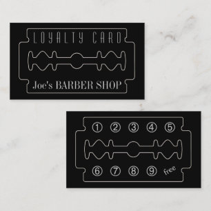 Look för elegans för barberarelojalitetkort lojalitetskort