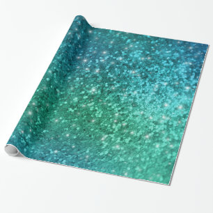 Look för gnistraglittersjöjungfru som slår in presentpapper