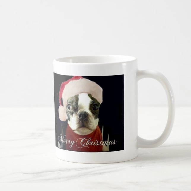 LOOK för god julMOPSSANTA HATT Kaffemugg (Höger)