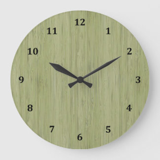 Look för korn för grön bambu för Moss Wood Stor Klocka