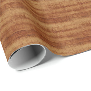 Look för korn för lockig Koa Acacia Wood Presentpapper