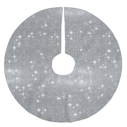 Look för metall för silverglittergnistra metallisk julgransmatta borstad polyester