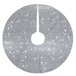 Look för metall för silverglittergnistra metallisk julgransmatta borstad polyester