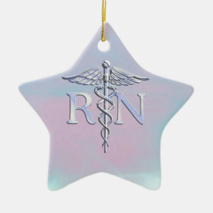 Look för pärla för mor för Caduceus för kroms Julgransprydnad Keramik