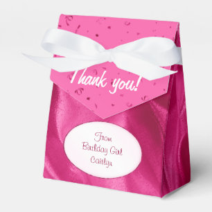 Look för tyg "för tack" födelsedag Fuchsia Presentaskar