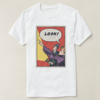 LOOK! The Thing in the Sky • Golden Era Comic Art T Shirt