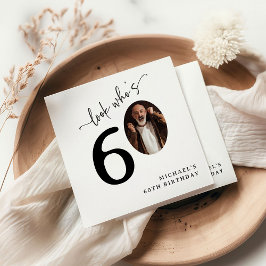 Look Who's 60! Modern Photo 60th Birthday Pappersservett