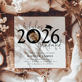 Look who's Graduated Photo Graduation Party Inbjudningar