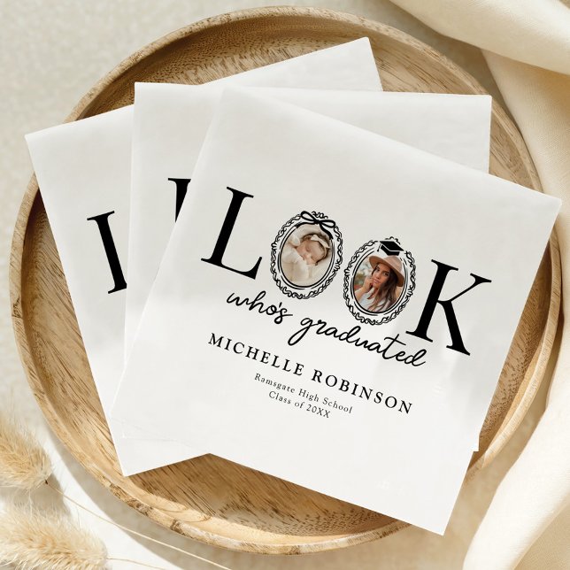 Look Who's Graduated Photo Graduation Party Pappersservett (Skapare uppladdad)