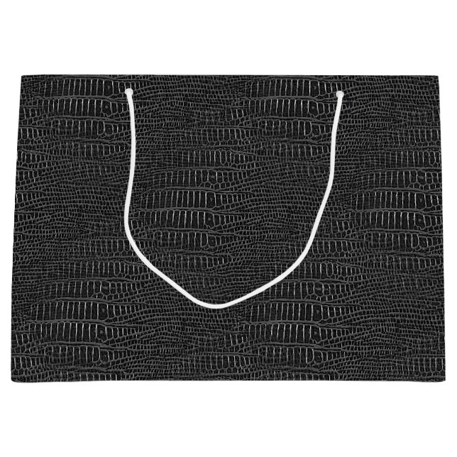 Looken av den svart realistiska alligatorn flår (Framsidan)