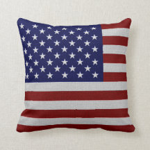 Looken för USA flaggavintage kudder