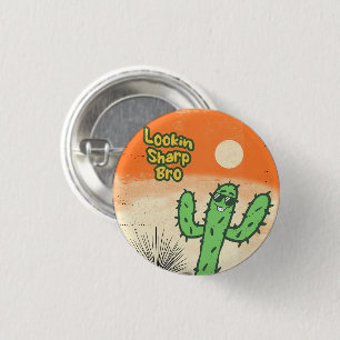 Lookin Vass Bro Retro Vintage Desert Vibes Cactus Knapp