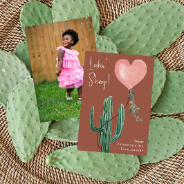 Lookin Vass Cactus Rosa Classroom Valentine Photo Kort