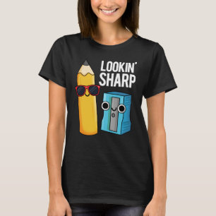 Lookin Vass Funny Pencil Pun Mörk BG T Shirt