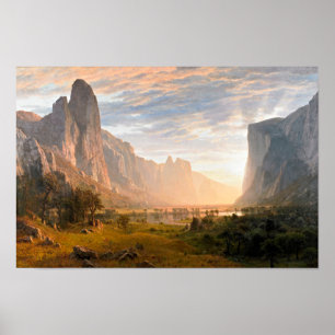 Looking besegrar den Yosemite dalen Poster