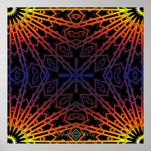 Looking Glass Cross ( regnbåge ) Poster