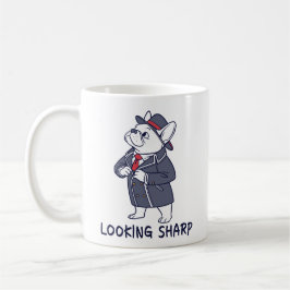 Looking Sharp Dapper French Bulldog Funny Coffee M Kaffemugg