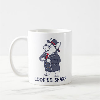 Looking Sharp Dapper French Bulldog Funny Coffee M Kaffemugg