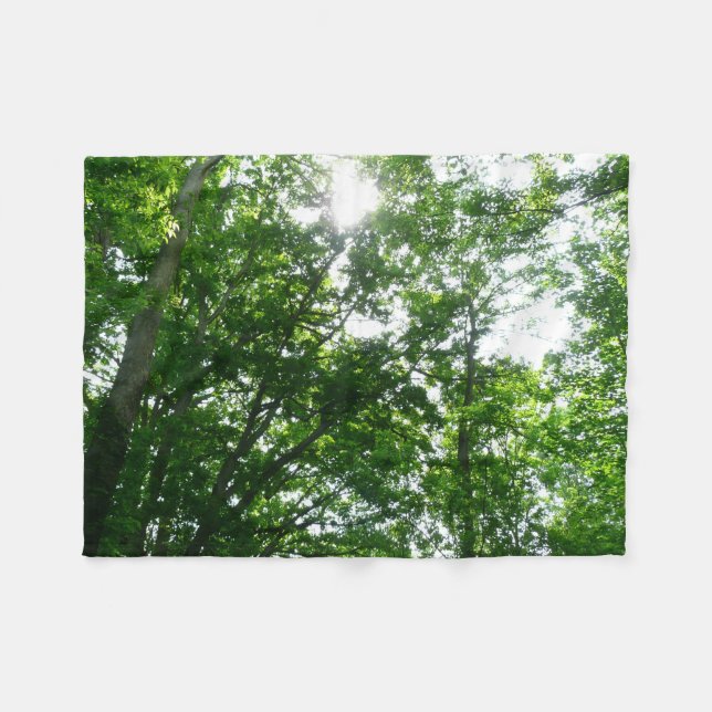 Looking Up to Summer Trees Fleecefilt (Framsidan (Horisontell))