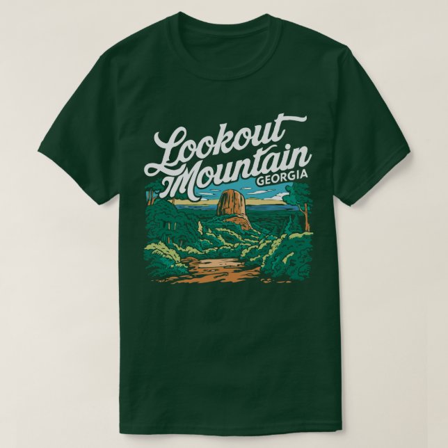 Lookout Mountain Georgia Retro TShirt T Shirt (Design framsida)